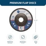 Zirconia Flap Discs 4.5" 40 Grit Angle Grinder Sanding Wheels 10 Pack - Image 5