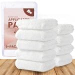 9 Pack Reusable Wood Stain Pads – Lint-Free, Snag-Free Applicators