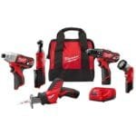 Milwaukee M12 12V Cordless 5-Tool Combo Kit with LED Light