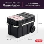 Keter Heavy-Duty Rolling Tool Box | Lockable Storage with Removable Bins - Image 3