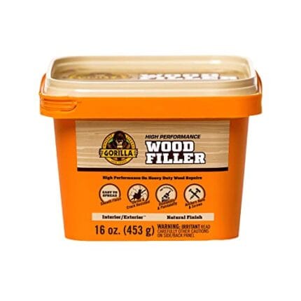 Gorilla Wood Filler Natural 16 oz – Strong, Paintable & Sandable Repair