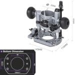 Premium Aluminum Plunge Router Base for Makita - Compact Palm Compatible - Image 2