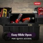 Keter Heavy-Duty Rolling Tool Box | Lockable Storage with Removable Bins - Image 4
