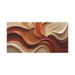 Minimalist Swirl in Earthy Tones – Textured Matte Canvas Wall Art - Image 17
