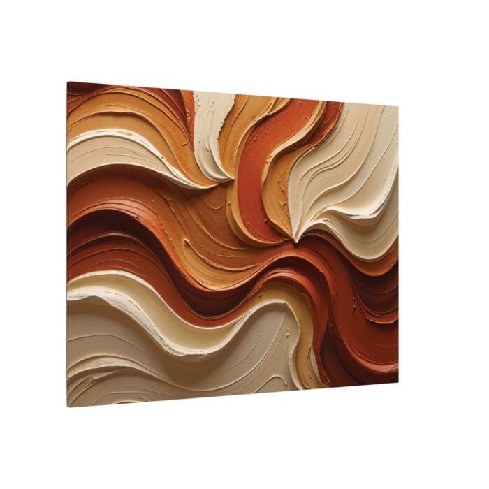 Minimalist Swirl in Earthy Tones – Textured Matte Canvas Wall Art - Image 90