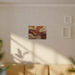 Minimalist Swirl in Earthy Tones – Textured Matte Canvas Wall Art - Image 7