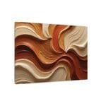 Minimalist Swirl in Earthy Tones – Textured Matte Canvas Wall Art - Image 66