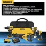 DEWALT 20V MAX XR 4-Tool Cordless Combo Kit, Brushless (DCK449E1P1) - Image 2