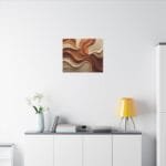 Minimalist Swirl in Earthy Tones – Textured Matte Canvas Wall Art - Image 16