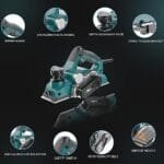 DNTI 6.6Amp Electric Hand Planer 17000RPM, 3-1/4" Woodworking Tool - Image 5