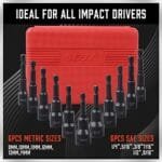 12-Piece Magnetic Drill Bit Nut Driver Set | SAE & Metric Power Kit - Image 4