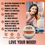 Organic Beeswax Wood Polish - Lavender Orange Oil Furniture Care - Image 5