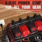 Power Tool Wall Organizer & Charging Dock: 4 Drill Garage Storage Rack - Image 2