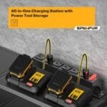Power Tool Organizer Rack with Charging Station & 8 Drill Storage - Image 2