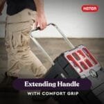 Keter Heavy-Duty Rolling Tool Box | Lockable Storage with Removable Bins - Image 6