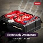Keter Heavy-Duty Rolling Tool Box | Lockable Storage with Removable Bins - Image 8