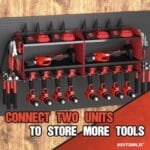 Power Tool Wall Organizer & Charging Dock: 4 Drill Garage Storage Rack - Image 9