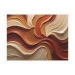 Minimalist Swirl in Earthy Tones – Textured Matte Canvas Wall Art - Image 45