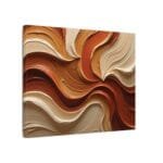 Minimalist Swirl in Earthy Tones – Textured Matte Canvas Wall Art - Image 30