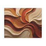 Minimalist Swirl in Earthy Tones – Textured Matte Canvas Wall Art - Image 61