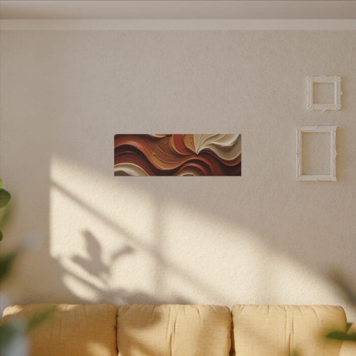 Minimalist Swirl in Earthy Tones – Textured Matte Canvas Wall Art - Image 75