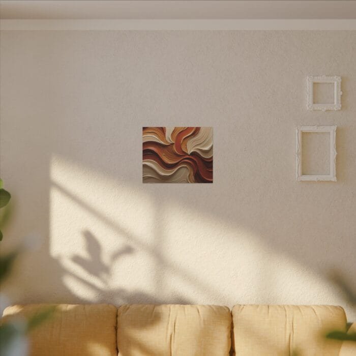 Minimalist Swirl in Earthy Tones – Textured Matte Canvas Wall Art - Image 39