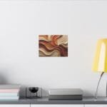 Minimalist Swirl in Earthy Tones – Textured Matte Canvas Wall Art - Image 4