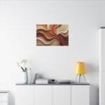 Minimalist Swirl in Earthy Tones – Textured Matte Canvas Wall Art - Image 44