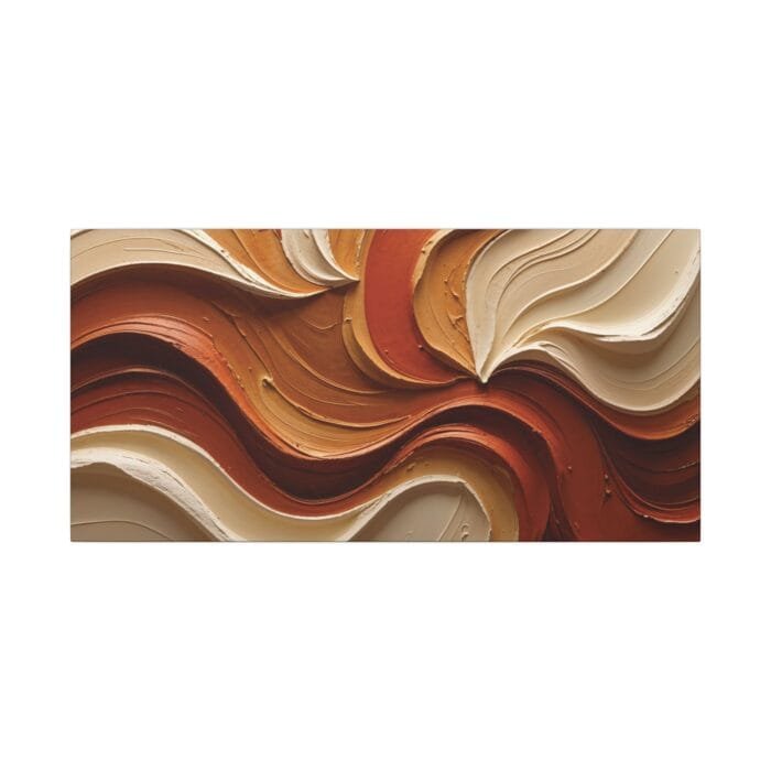 Minimalist Swirl in Earthy Tones – Textured Matte Canvas Wall Art - Image 21