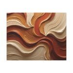 Minimalist Swirl in Earthy Tones – Textured Matte Canvas Wall Art - Image 69