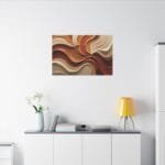 Minimalist Swirl in Earthy Tones – Textured Matte Canvas Wall Art - Image 52