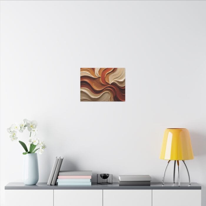 Minimalist Swirl in Earthy Tones – Textured Matte Canvas Wall Art - Image 36