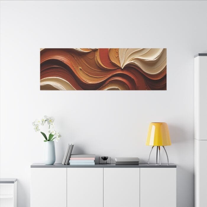 Minimalist Swirl in Earthy Tones – Textured Matte Canvas Wall Art - Image 84