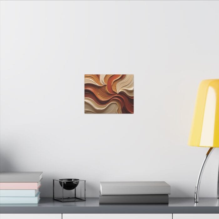 Minimalist Swirl in Earthy Tones – Textured Matte Canvas Wall Art - Image 64