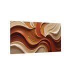 Minimalist Swirl in Earthy Tones – Textured Matte Canvas Wall Art - Image 18
