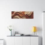 Minimalist Swirl in Earthy Tones – Textured Matte Canvas Wall Art - Image 80
