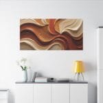 Minimalist Swirl in Earthy Tones – Textured Matte Canvas Wall Art - Image 20