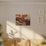 Minimalist Swirl in Earthy Tones – Textured Matte Canvas Wall Art - Image 47