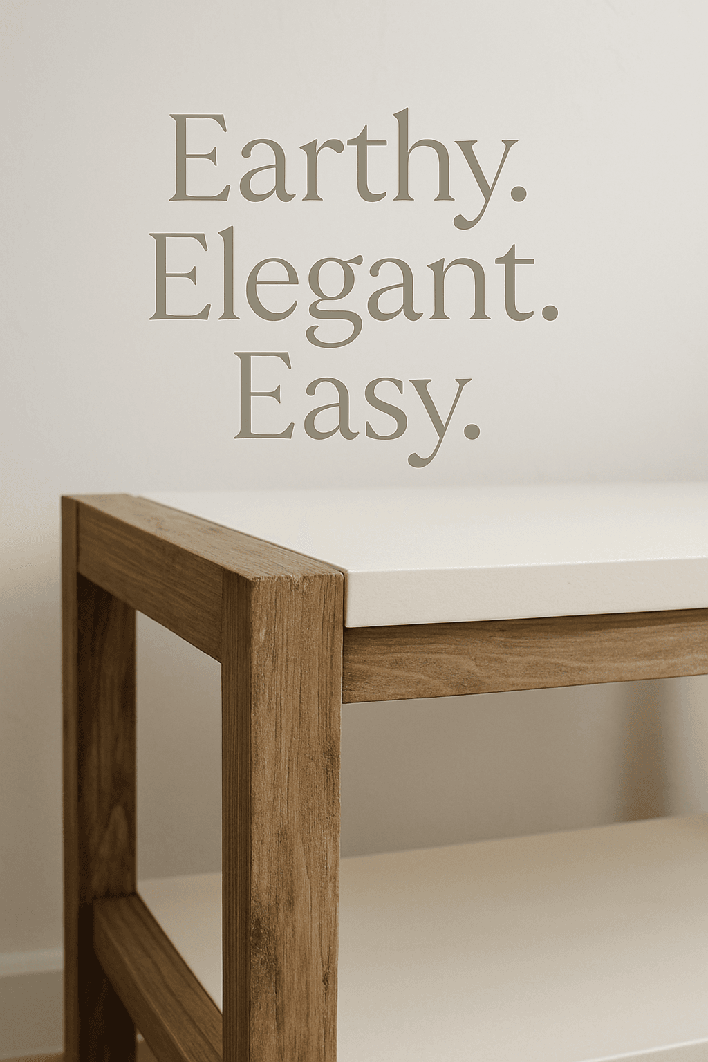 Beige and Birch Wood Side Table: Natural Elegance for Your Space