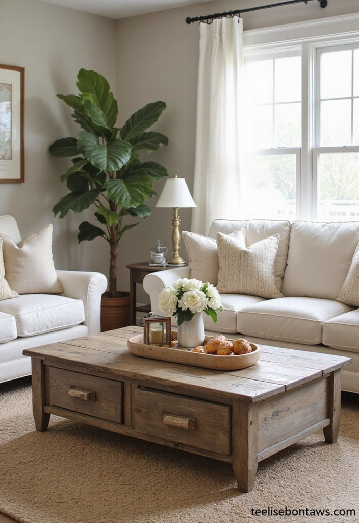 12 Stunning Wood Coffee Tables That'll Add Rustic Charm to Your Living Room (You Won't Believe #5!) - 3. Rustic Farmhouse Charm