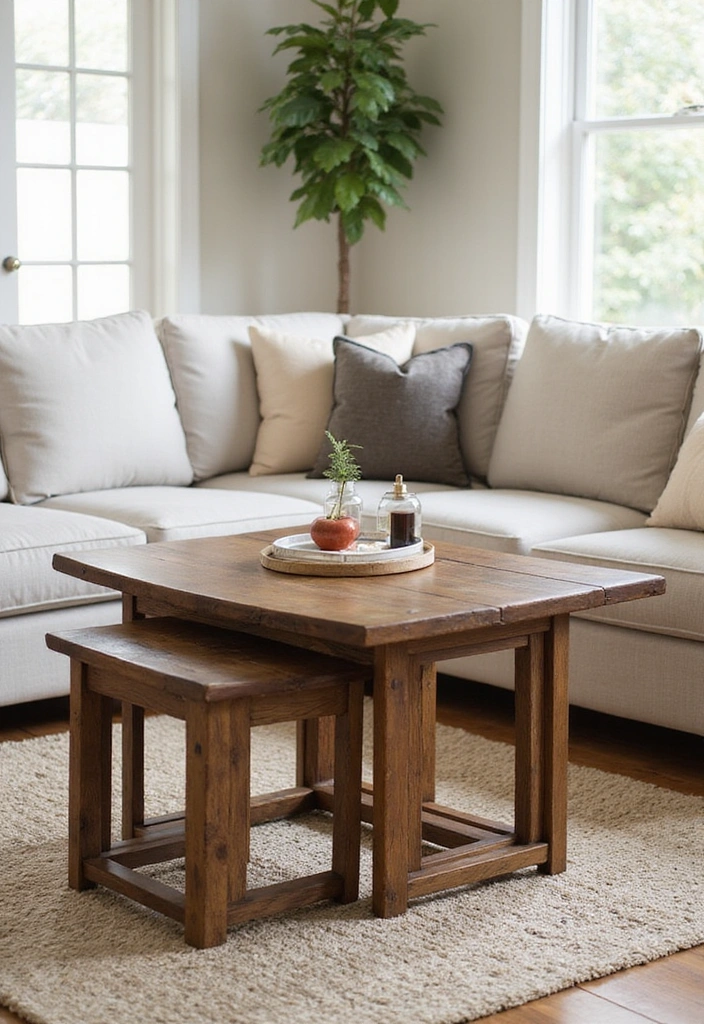 12 Stunning Wood Coffee Tables That'll Add Rustic Charm to Your Living Room (You Won't Believe #5!) - 5. Nesting Wonders
