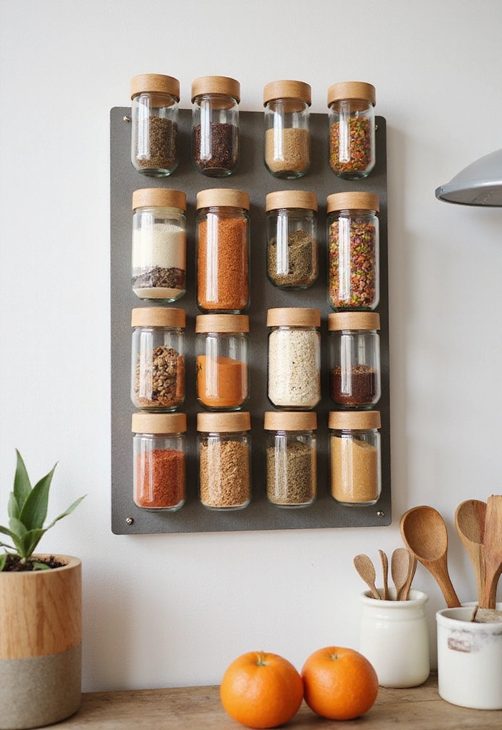 15 Genius Kitchen Storage Ideas That'll Make You Say 'Why Didn't I Think of That?!' - 1. Magnetic Spice Rack