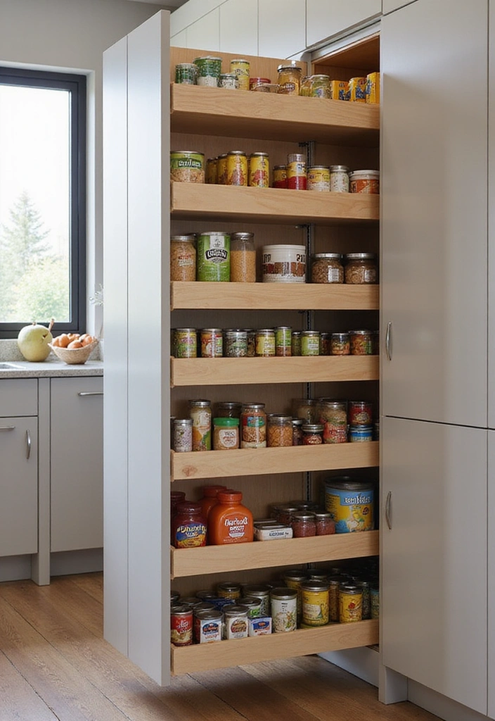 15 Genius Kitchen Storage Ideas That'll Make You Say 'Why Didn't I Think of That?!' - 2. Pull-Out Pantry