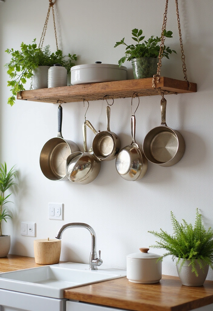 15 Genius Kitchen Storage Ideas That'll Make You Say 'Why Didn't I Think of That?!' - 6. Hanging Pot Rack