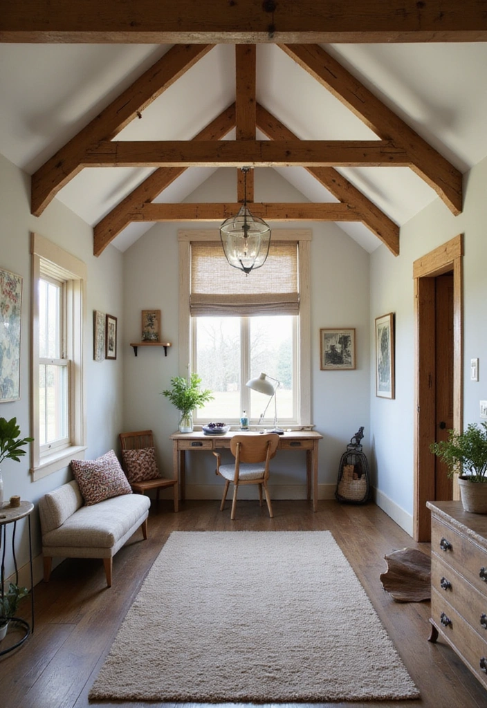 21 Cozy Living Room Barndominium Interiors That'll Make You Want to Curl Up Right Now! - 13. Home Office Nook