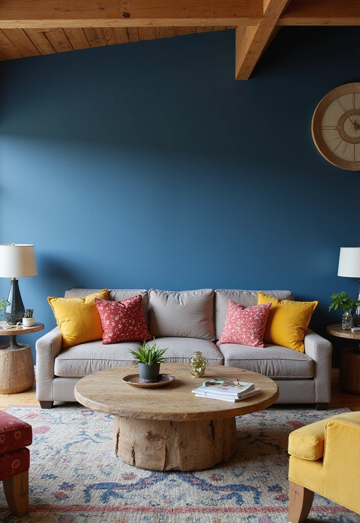 21 Cozy Living Room Barndominium Interiors That'll Make You Want to Curl Up Right Now! - 3. Bold Accent Walls