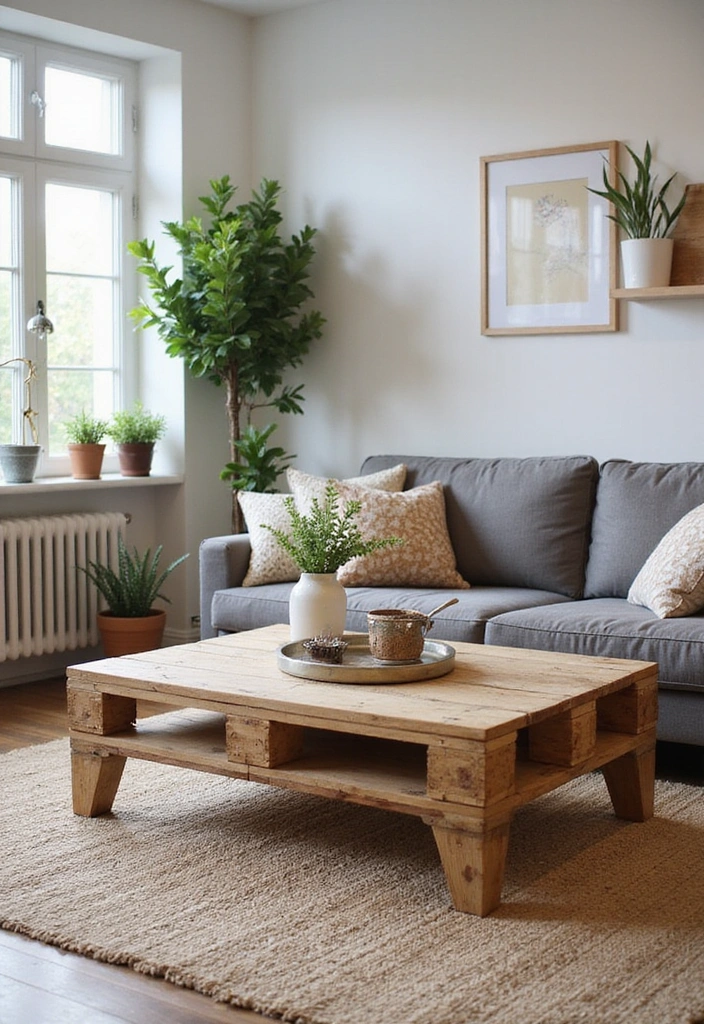 25 DIY Home Decor Projects That'll Transform Your Space on a Budget! - 1. Upcycled Wooden Pallet Coffee Table