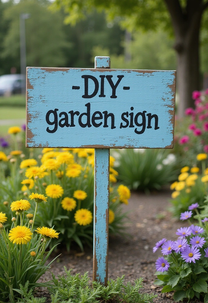 25 DIY Home Decor Projects That'll Transform Your Space on a Budget! - 21. DIY Garden Signs