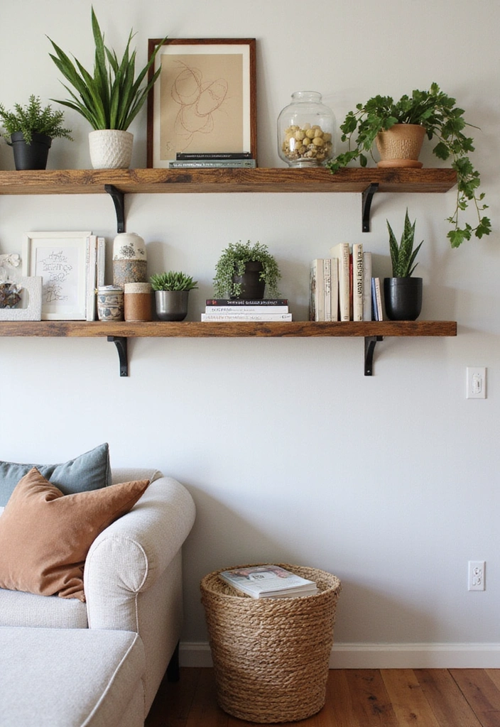 25 DIY Home Decor Projects That'll Transform Your Space on a Budget! - 6. Reclaimed Wood Shelves