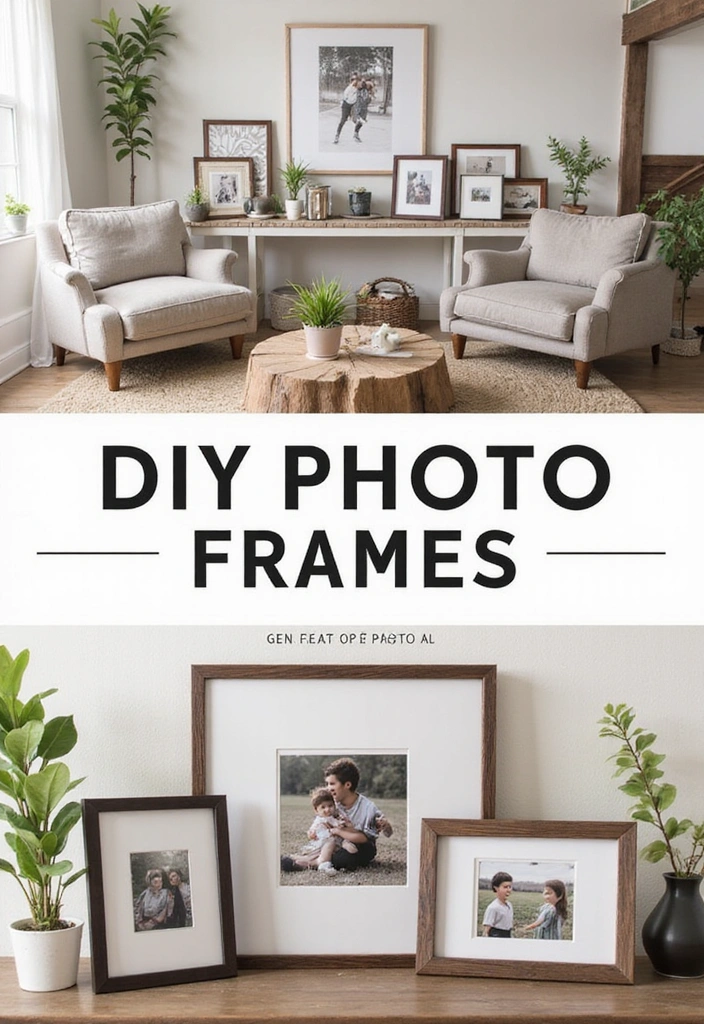 25 DIY Home Decor Projects That'll Transform Your Space on a Budget! - 9. DIY Photo Frames